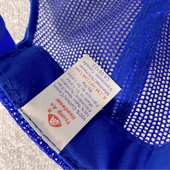 Vintage Blue Corduroy Norcen Energy Resources Mesh Back Snap Back Trucker Hat - Picture 6 of 10